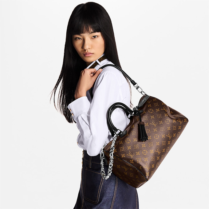 lv louis vuitton monogram chain speedy handbag #m12243